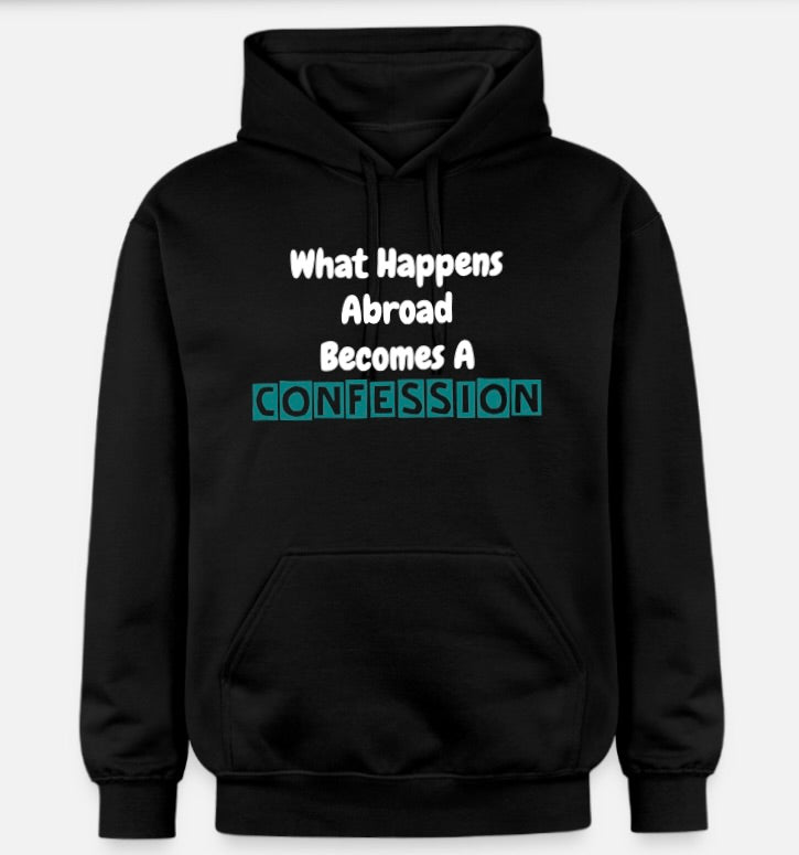 Emerald Green Confession Hoodie in Black