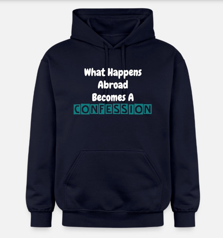 Emerald Green Confession Hoodie in Navy