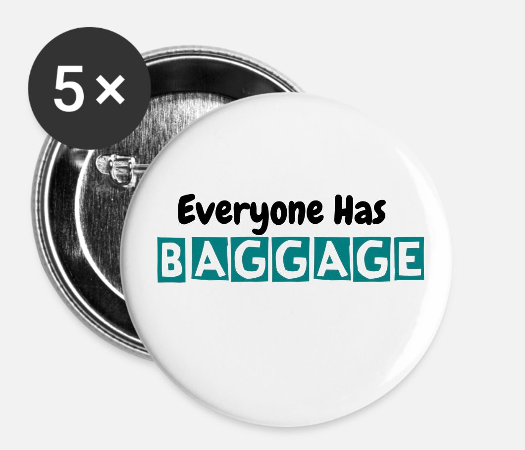 White Baggage Pins