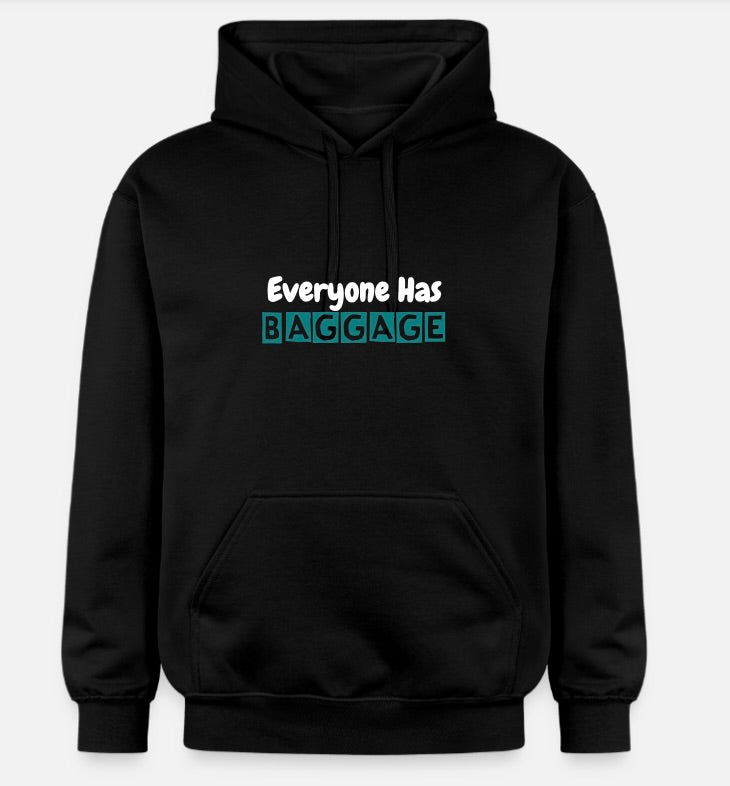 Emerald Green Baggage Hoodie in Black