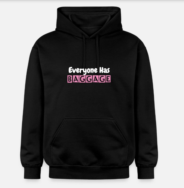 Flamingo Baggage Hoodie in Black